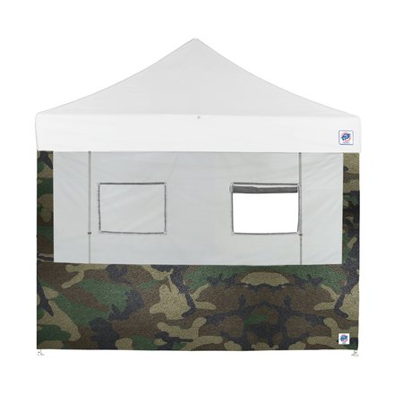 E-Z UP TAA Compliant Food Booth Sidewall with 2 Serving Windows, 10' W x 10' H, Woodland Camo SW3FB10FXTMC2WWC